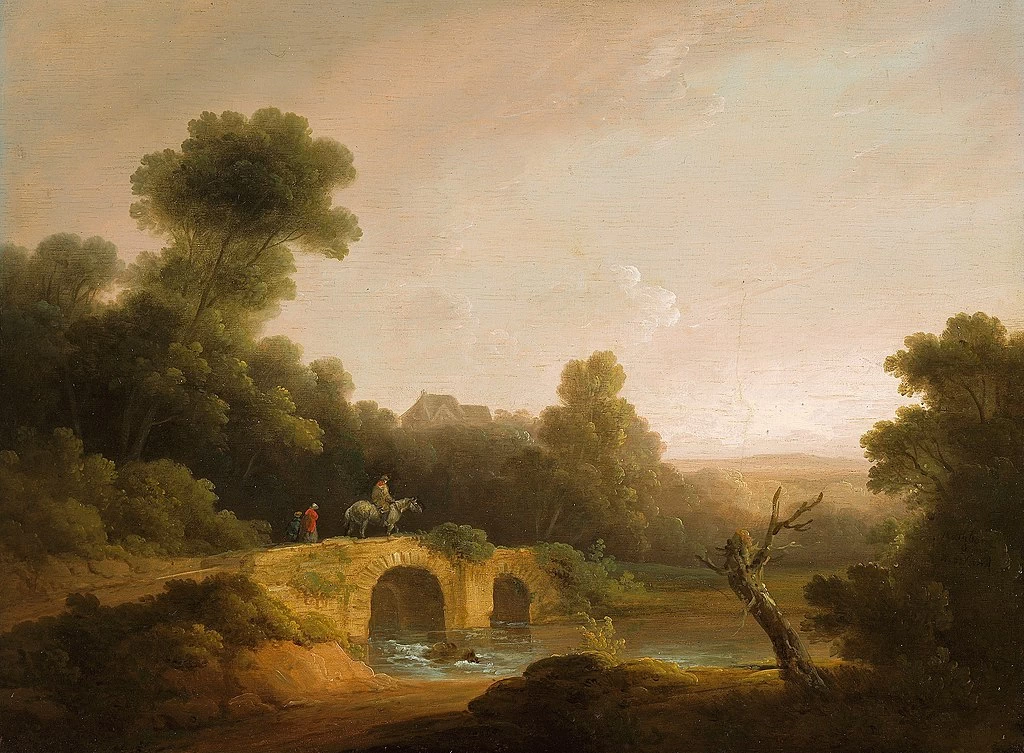Paesaggio con figure che attraversano un ponte - Art Institute of Chicago